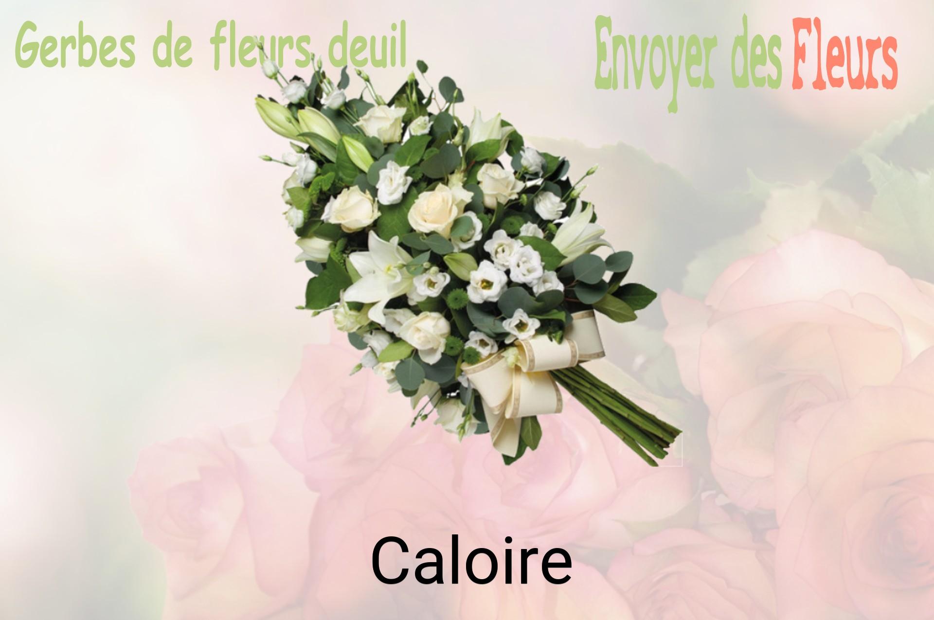 Gerbe de fleurs de deuil livrée à Caloire